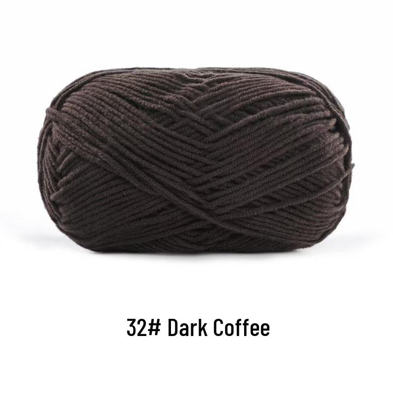 Suhe Meng Xiaoxiao 4-Ply Combed Cotton Milk Yarn for DIY Knitting: Blanket, Hat, Scarf Projects