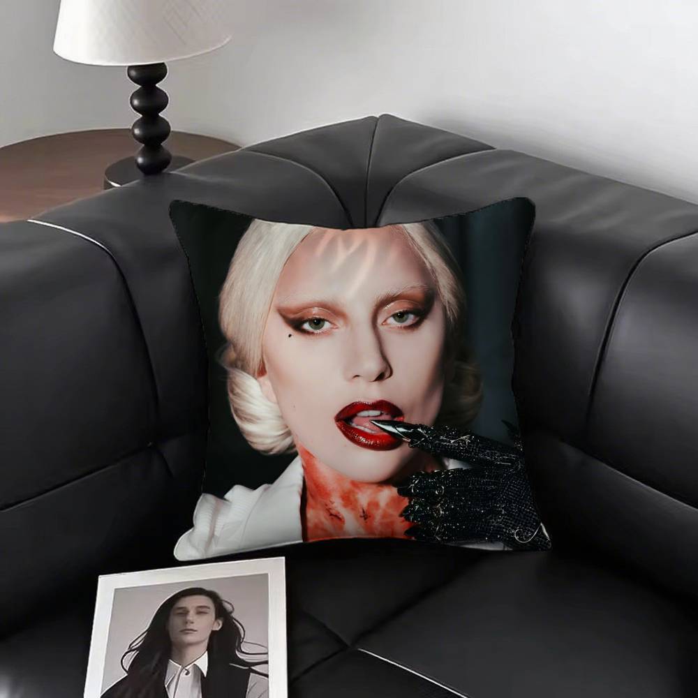 Singer L-Lady Gaga Mayhem Pillow Case Square Pillow Bedroom Sofa Leisure Comfort Cushion Car Living Room Home Decoration