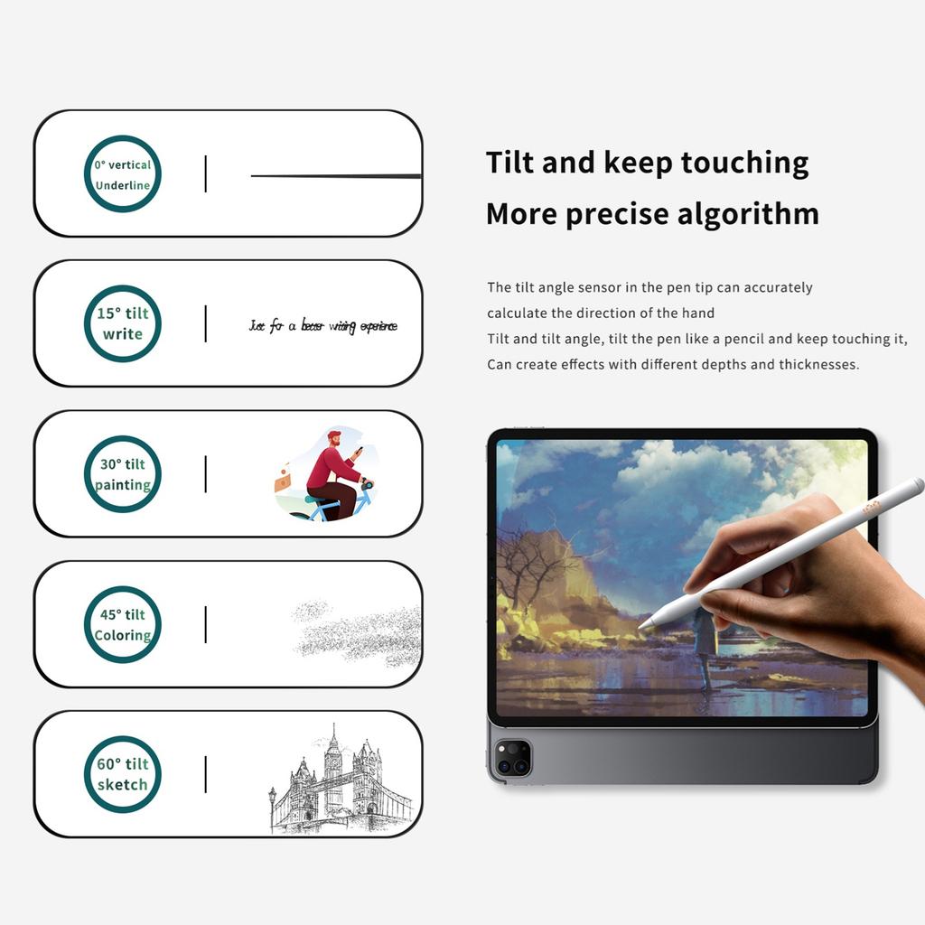 Tablet Stylus Pencil Digital Power Display Tilt Pressure Sensing Full Screen Anti Mistouch Handheld Capacitive Touch