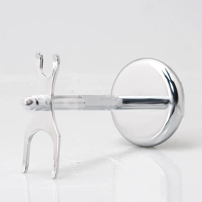 Men Razor Holder Alloy Shaving Brush Stand High Quality Men's Safety Manual Razor Rack (Not Including Shaving Razor & Brush)