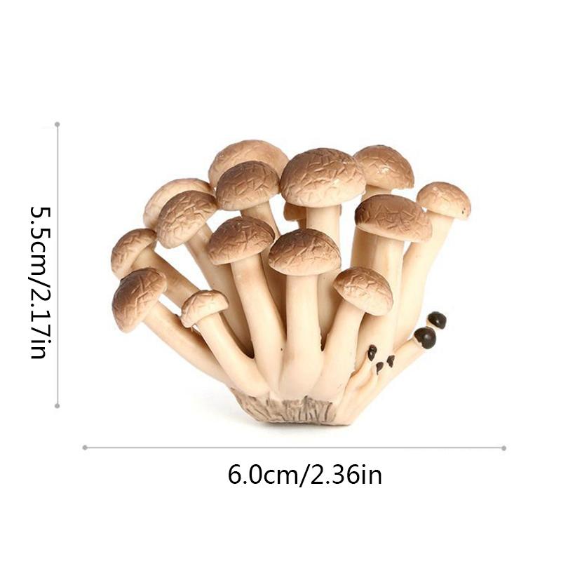 Mini Fairy Garden Miniatures Mushroom Garden Decoration Resin Mushroom Craft Miniature Artificial Bonsai Small Ornament