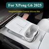 For XPeng G6 2025 Car Central Control Wireless Charging Silicone Pad Anti-slip Water Cup Holder Insert Mat