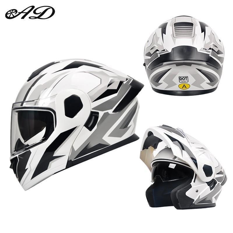 DOT Certified Motorcycle Helmet Uncovering Four-season Universal Men Women's Riding Safety Hat