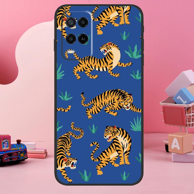 Classic Leopard Tiger Case For Oppo A98 A78 A18 A38 A58 A60 A80 A40 A77 A57 A17 A74 A54 A94 A96 A76 A16 A15 A5 Pro