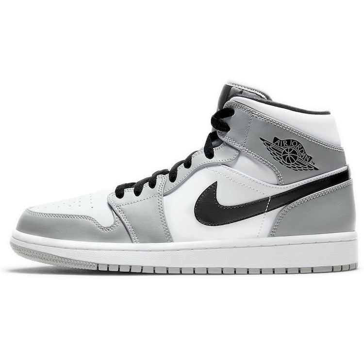 

Мужские кроссовки Air Jordan 1 Mid Smoke Grey Light-Smoke-Grey Black White 554724-092