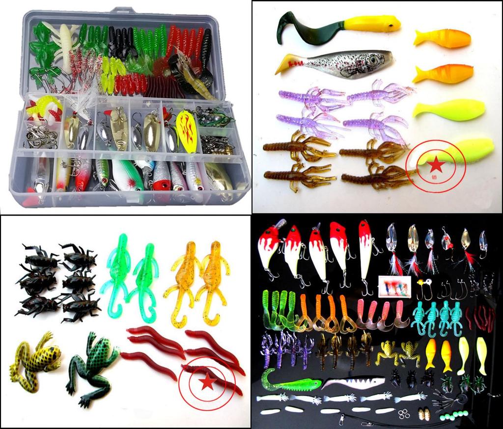 Soft Plastic Lure Set For Bass Night Fishing With Glowing Baits For Anglers