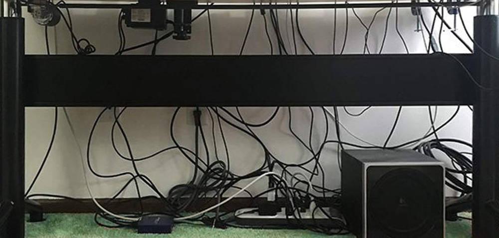 Cable and strip organizer box size L (Black)
