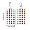 2pcs Acrylic Color Analysis Cards, Double-Sided Fashion Template w/Bead Chain, Personal Seasonal Color Matching Guide for Outfit