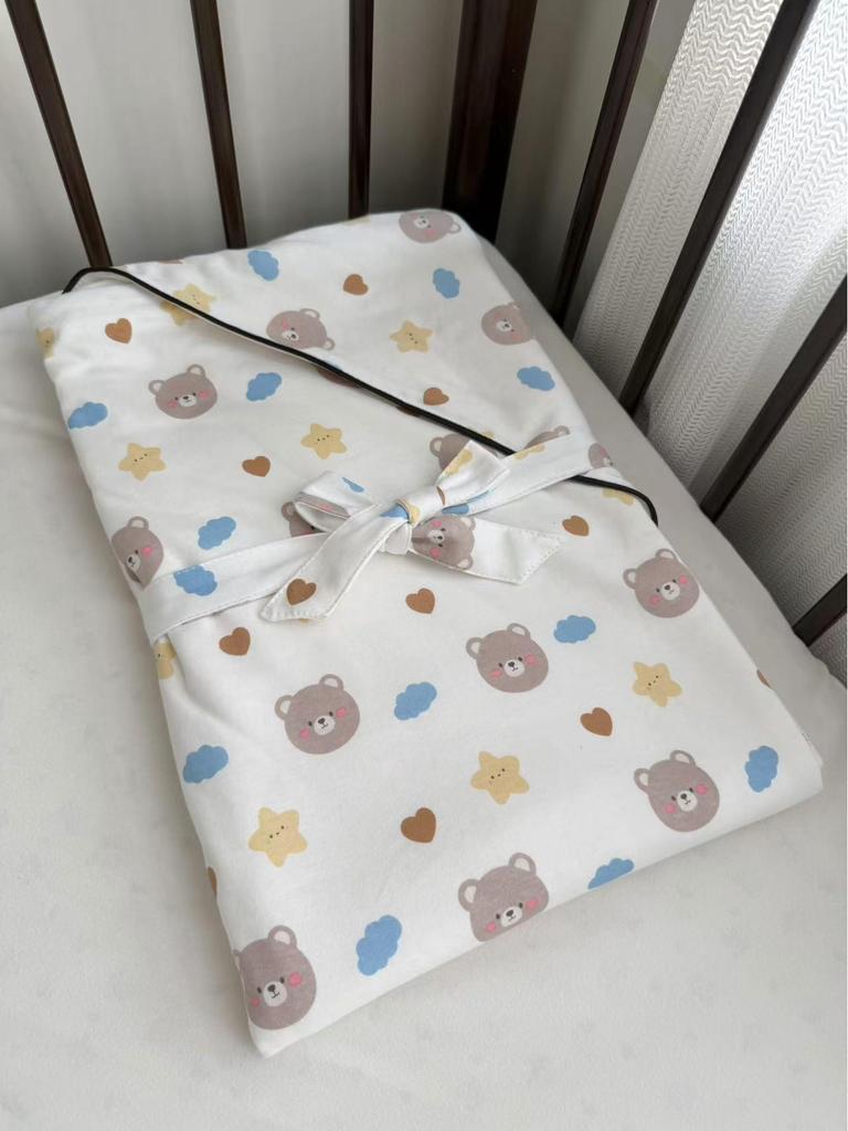 Pure Cotton Knitted Baby Swaddle Blanket for All Seasons