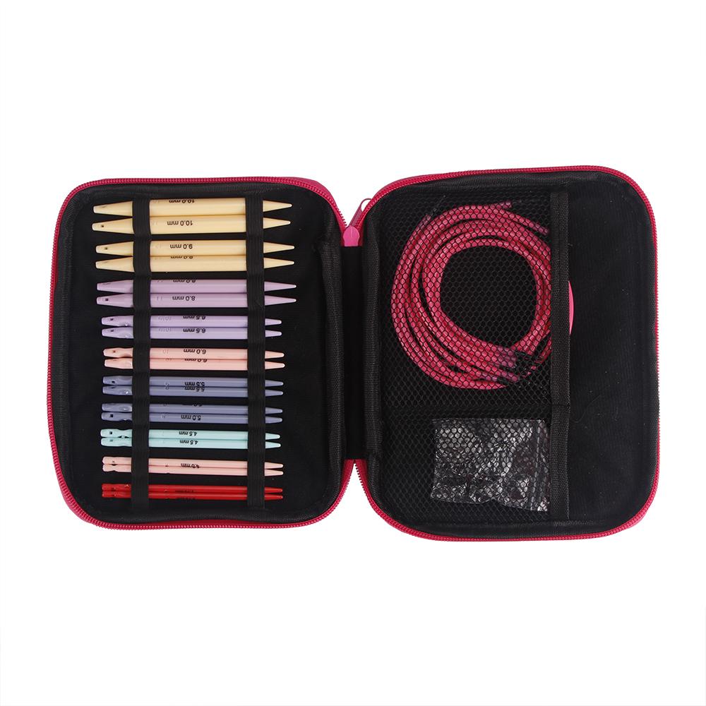 

1set DIY knitting needles, plastic ABS, detachable circular replaceable ropes, circulating knitting Needle, DIY Weaving Tool Kit