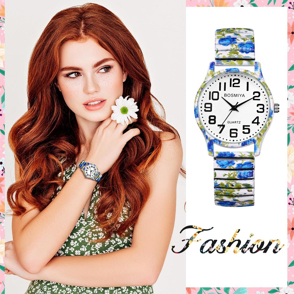 Cute Analog Display Waterproof Quartz Watch with Stretchable Strap and Fashion Accessory Perfect for or Her Gift Women's - Leisure, Business, -