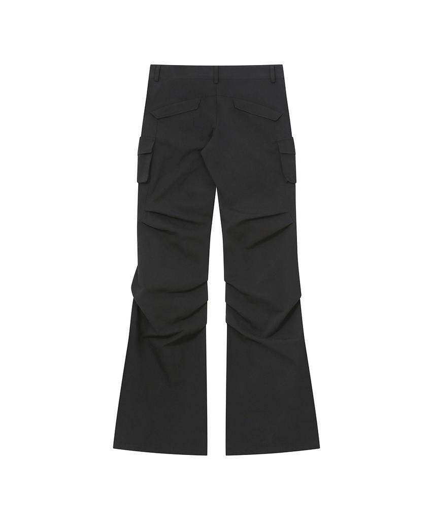 MISEKI SEOUL Hannah Side Pocket Flared Pants Black