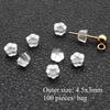 Earrings Screw Backs Anti-Pain Ear Clip Rubber Silicone Earring Back Stoppers for Stud Earrings Ear Plug Blocked Caps DIY Making