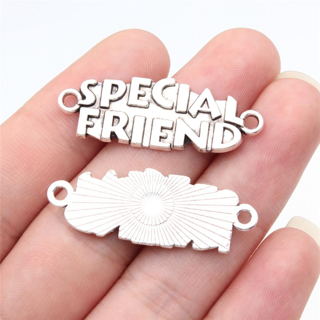 Letter Plate Connectors Alphabet A-Z Antique Bronze Zinc Alloy Jewelry Making Craft Parts DIY Connect Parts
