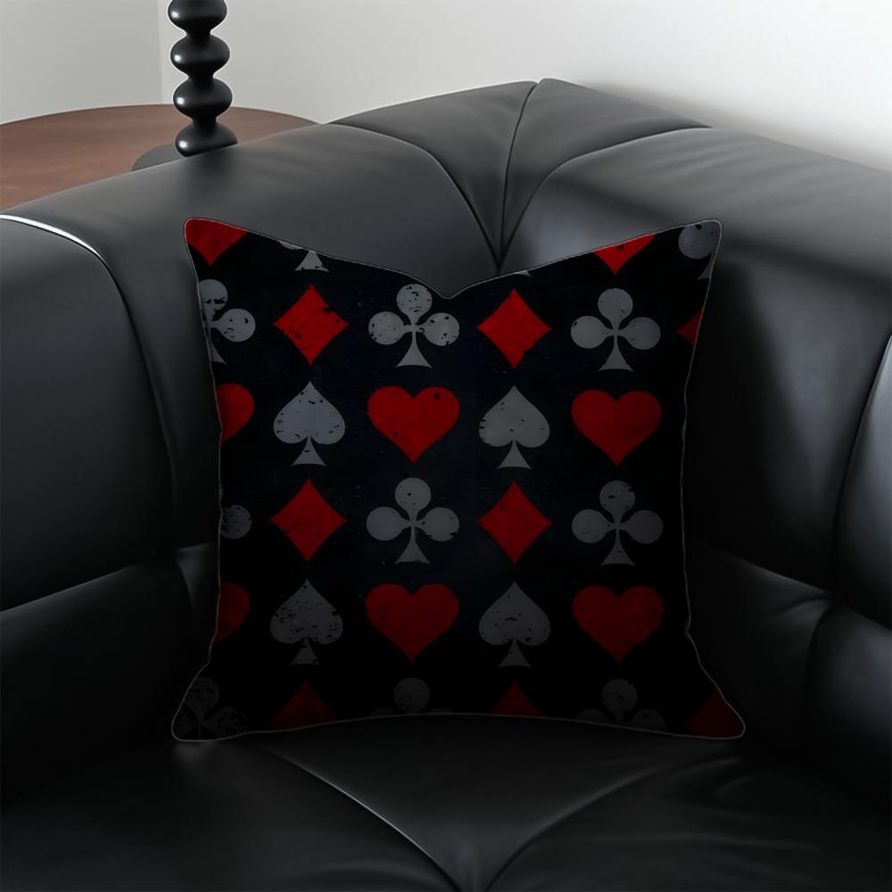 AAlice In BBorderland Cushion Cover Pillow Case Antidustmite Invisible Zipper Silky Short Plush Sofa Cushion