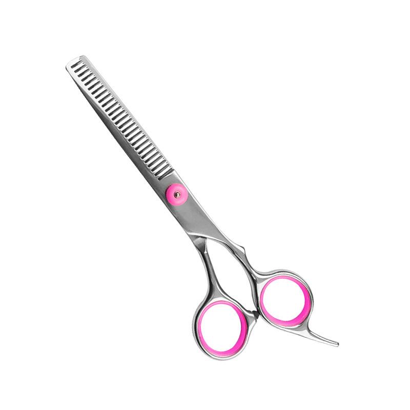 6-Inch White Hairdressing Scissors Set: Flat & Tooth Scissors for Adults and Kids