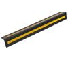 Garage Wall Corner Guard 80cm Long Rubber Compression Resistant Reflective Wall Edge Protector Black