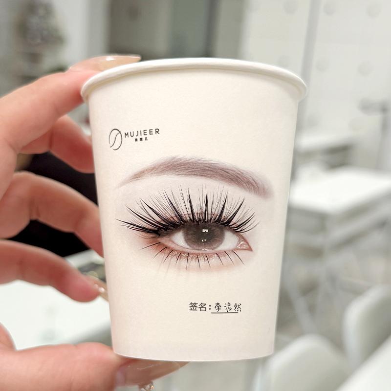 20/50Pcs Beauty Eyelash Practice Paper Cup Eyelash Extension Practice Beginner Lashes Training Disposable Paper Cups Versatile