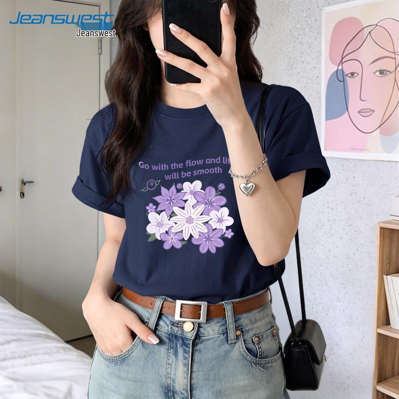 Jeanswest Women s Floral Print Cotton T-Shirt M