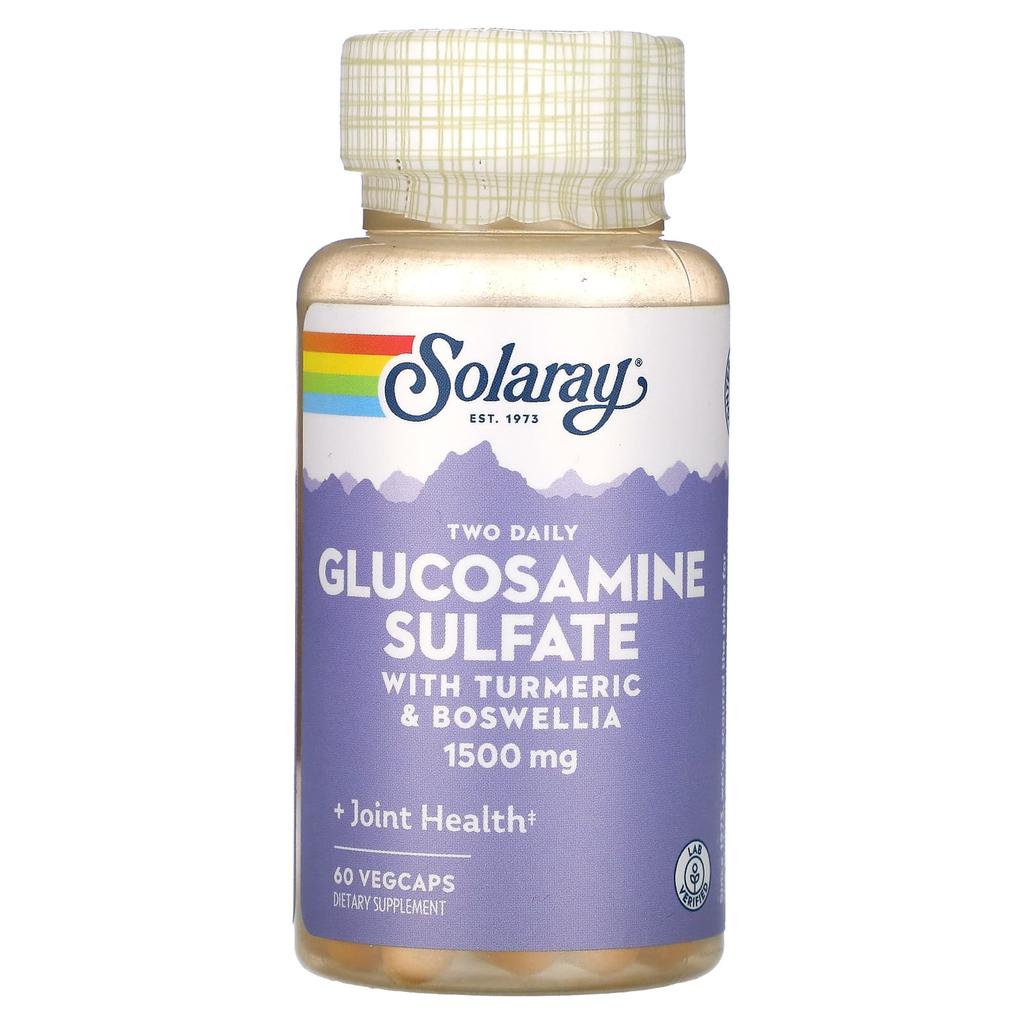With Glucosamine Sulfate, Turmeric and Boswellia, 1,500Mg, 60 Veggie Capsules (750Mg Per Capsule)