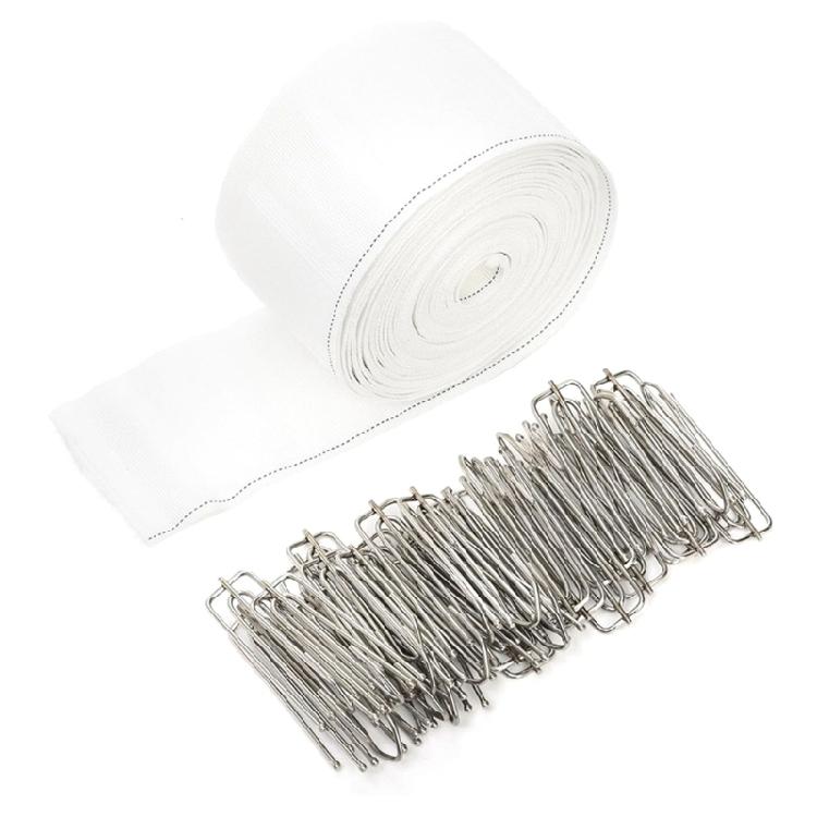

10 Meter Pleat Tape Curtain Heading Tape with 30Pcs 4 Prongs Curtain Pleat Hook Clip Set Curtain Replacement Accessories 1