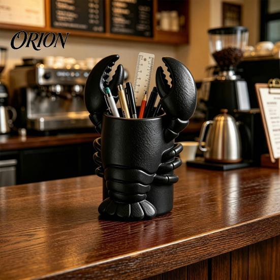 Novelty Desk Decor Lobster Pen Holder, 3D Printed Desktop Organizer, Crayfish Pencil Stand Fun Office Supplies for Student Supplies, Halloween