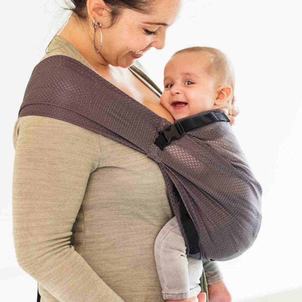 Minimonkey Mini Monkey Sling Mini Sling Síťovina pro novorozence Vertikální Baby Sling Šedá 0 měsíců MMSM003 ~ ~