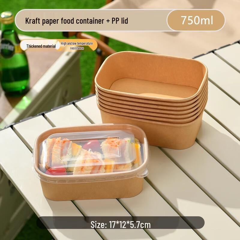 Disposable Kraft Paper Takeaway Boxes