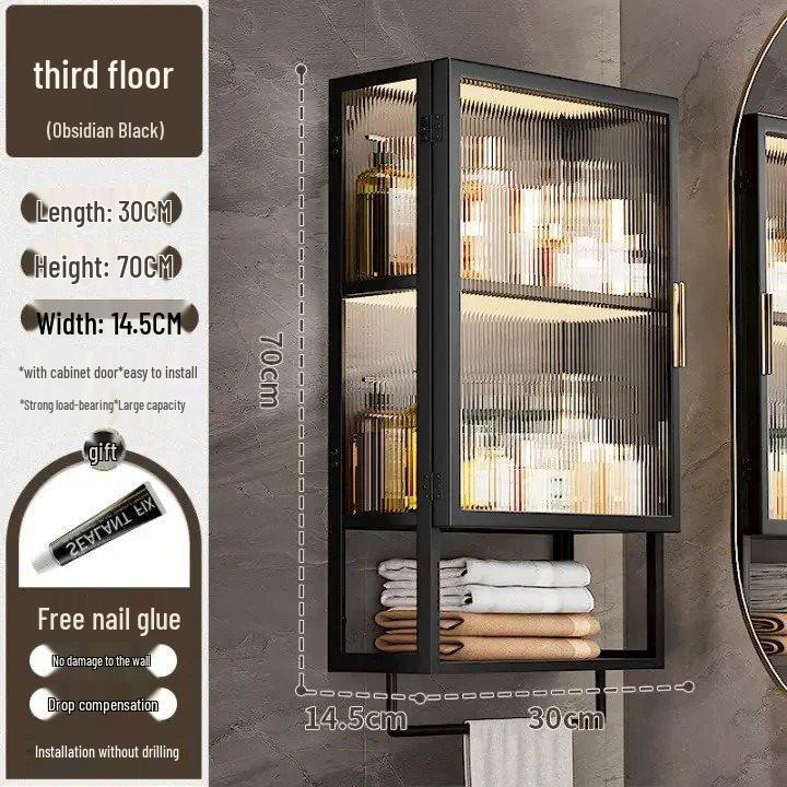 Waterproof Wall-Mounted Toilet Vanity Storage Cabinet