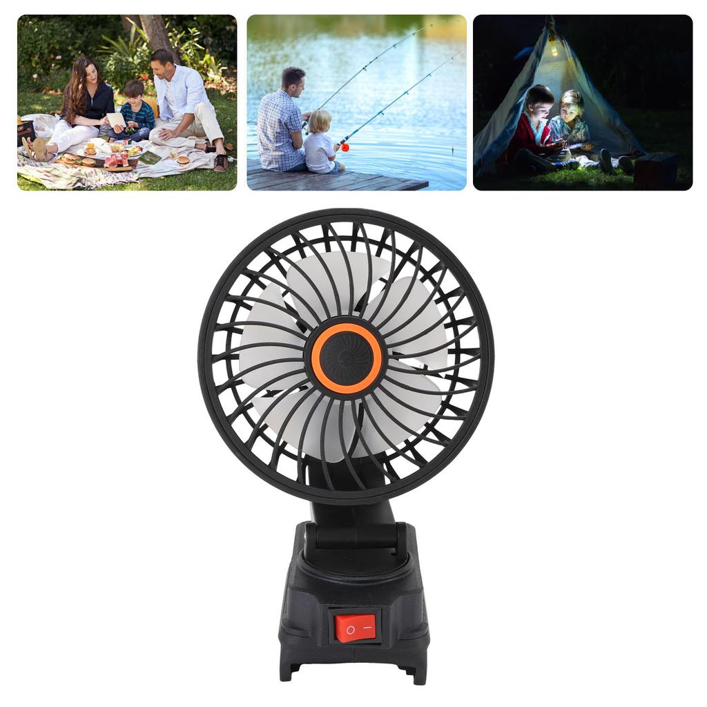 Worksite Fan Fit for DCB206 15W 2500RPM Portable Cordless Work Fan with 2 Charging Ports for Home Car Camping