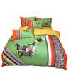 2PCS Single-sided Printed  Duvet Cover,Luxury Plaid Horse Bedding Set, European retro style Modern Duvet Cover with Pillowcases