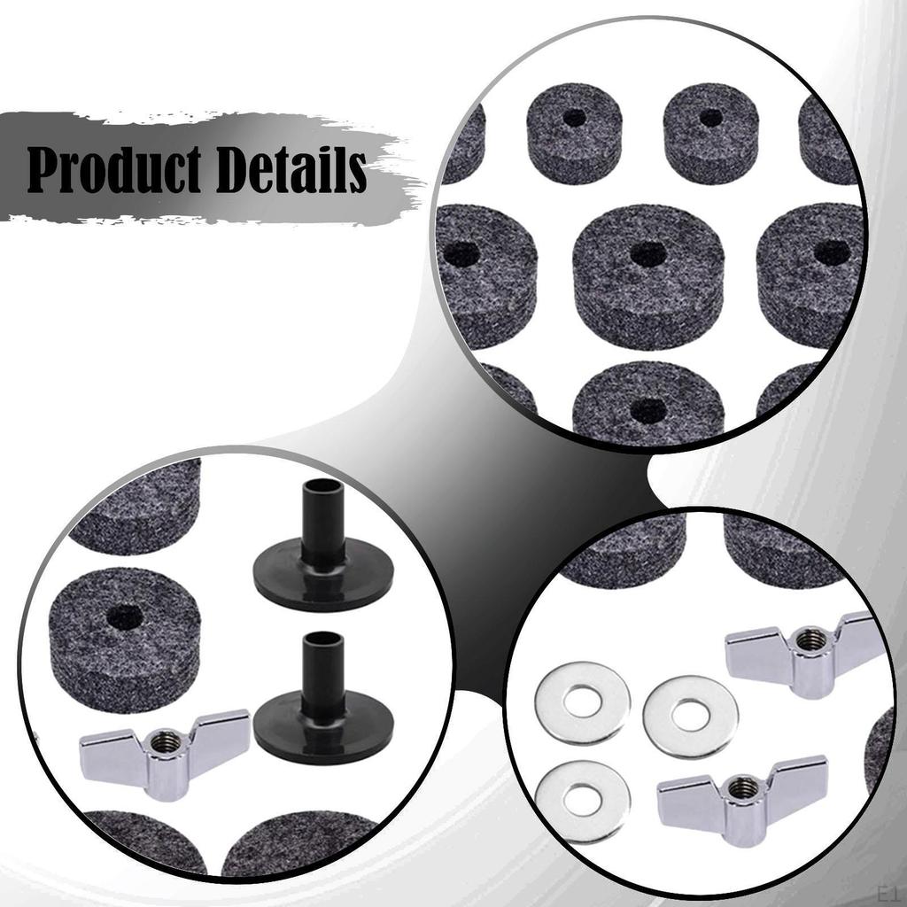 Cymbal Stand s 21Pcs Accessories Percussion Instrument Reduces Shaking Essential Anti Slip