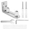 Adjustable 8-in-1 Sliding Door Guide - Steel Floor Guide, Silent and Scratch-Resistant, Flush Bottom