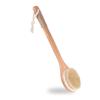 Brosse à dos en bambou à long manche, brosse de douche légère et facile à tenir pour le nettoyage de la peau, l'exfoliation