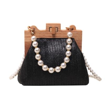 Basket Straw Jute Clasp Shoulder Small Mini Shoulder Pearl Kimono [Harujio] Bag, Bag, Bag, Bag, Women's Bag, Handbag, Bag, Bag, Pochette, Pouch,
