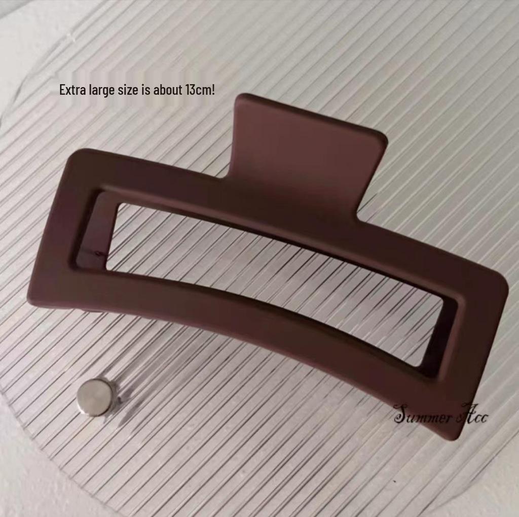 High-End Matte Frosted Large Hair Claw Clip, Women's Chic Shark Clip
