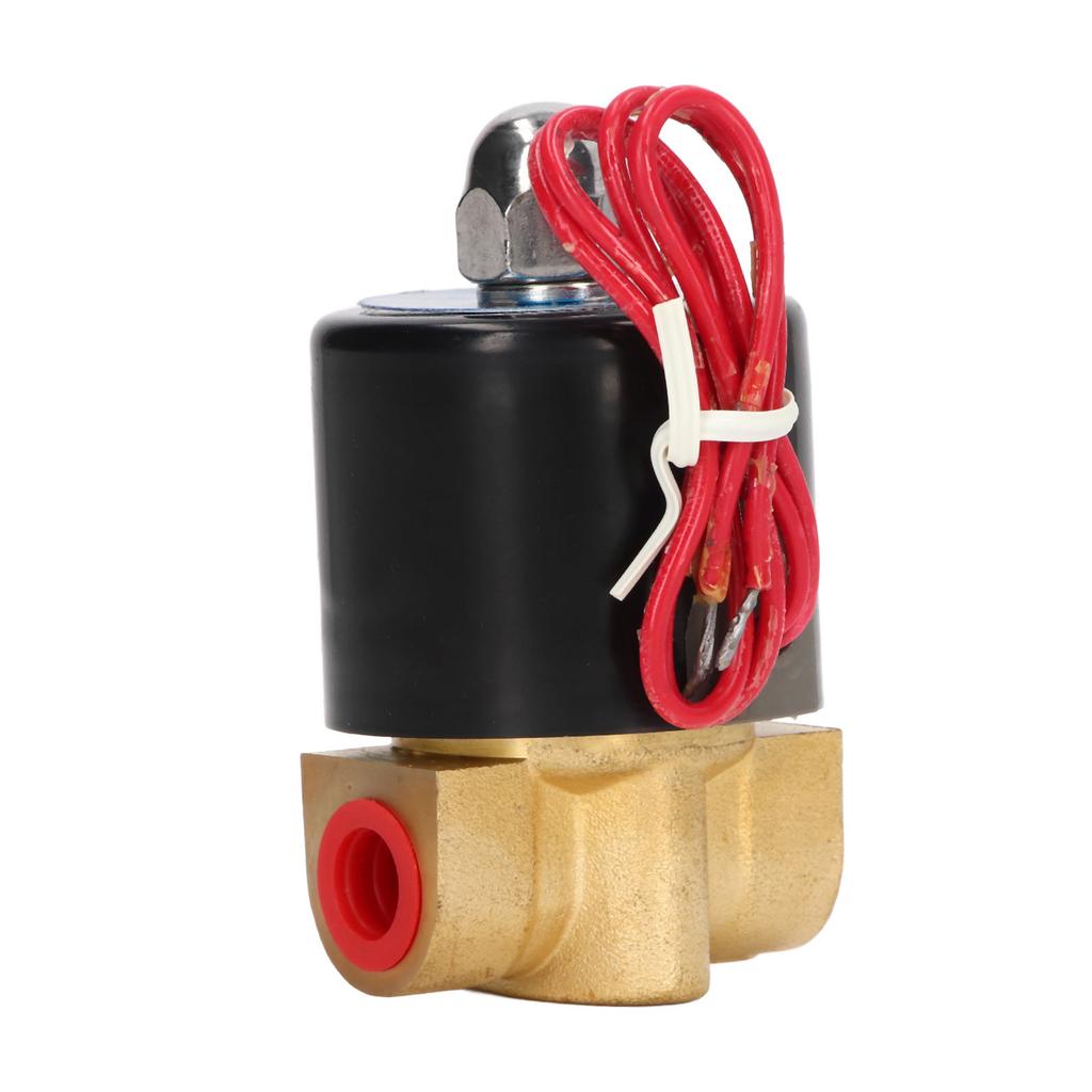 Mosiężny Elektryczny Zawór Solenoidowy 2W025?08 Normalnie Zamknięty 14in 2 Pozycje 2 Drożny Zawór Wody 220V