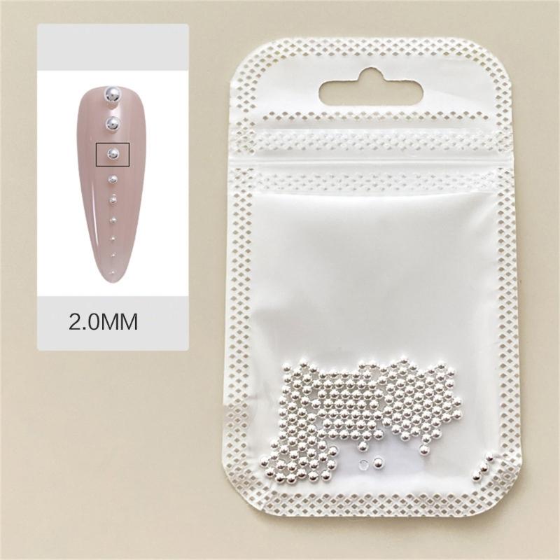 Multi-Size Nail Caviar Beads Micro 3D Nail Art Decorations Mini Metal Nail Beads Nails Jewelry DIY Nail Designs Gifts
