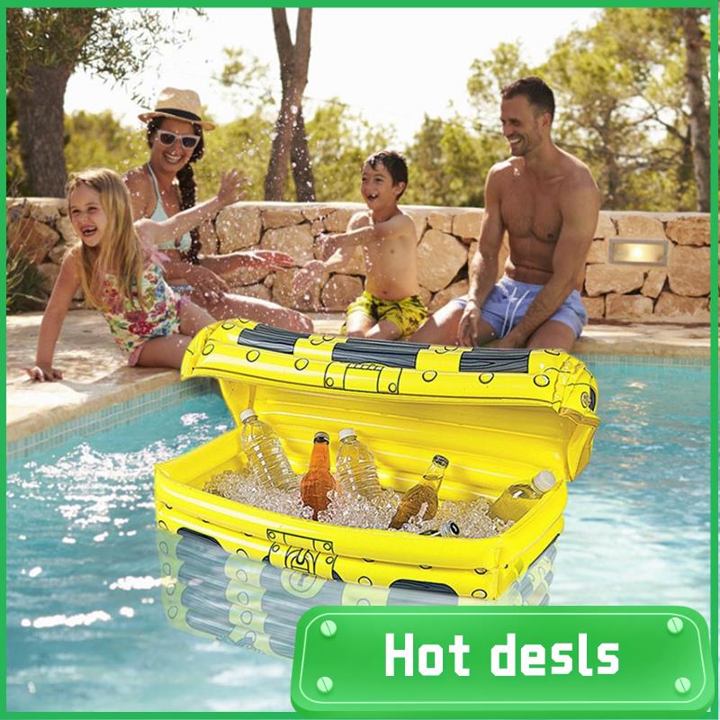 Indoor Outdoor Inflatable Ice Container PVC Beverage Cooler Treasure Box Multi-Purpose Bar Drinks Cool Leisure Supplies