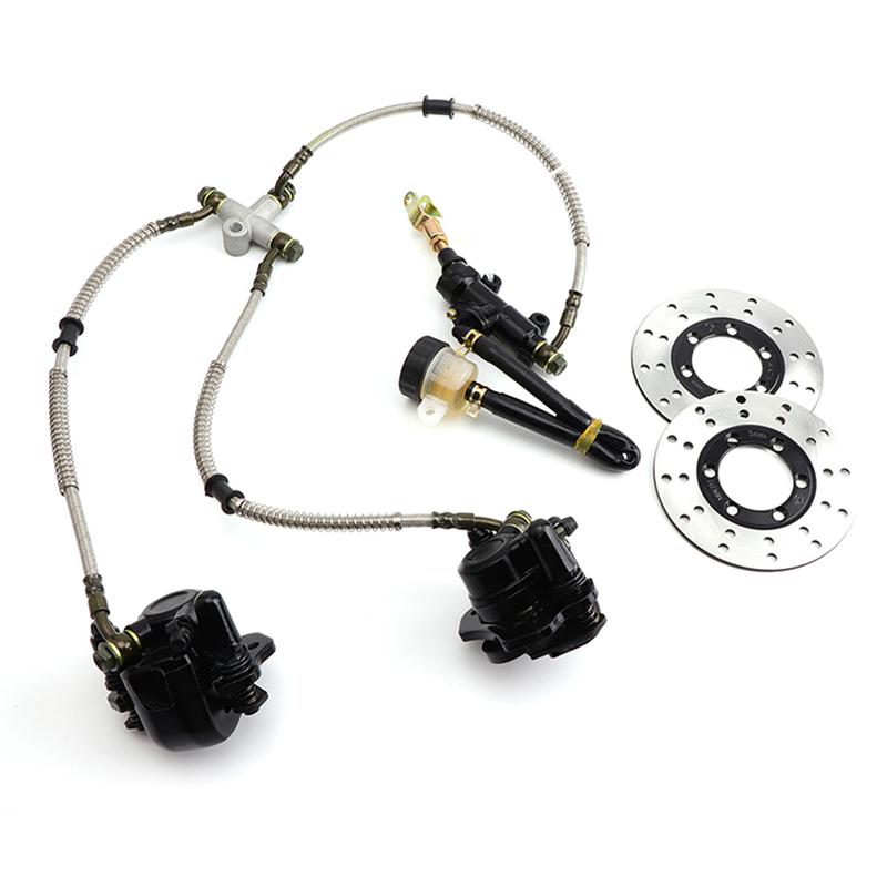 1 Set of Hydraulic Disc Brake Master Cylinder Foot Brake Pump Assembly, Suitable for 125cc To 250cc ATV Kart UTV Buggy Four-whee