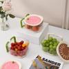 Fruit Drainer Basket -Hidden Folding Handle Drain Switch Expandable 2-In-1 Dust-Proof Thickened Dewatering Dishwashing Basket