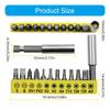 MultiPurpose 12pc Screwdriver Bit Kit With 55mm Extension Rod Storage Rack For Hard To Reach Areas Workshop Essential