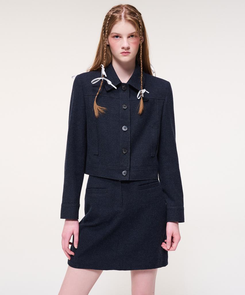 Etmont Lip Pocket Mini Skirt, Navy
