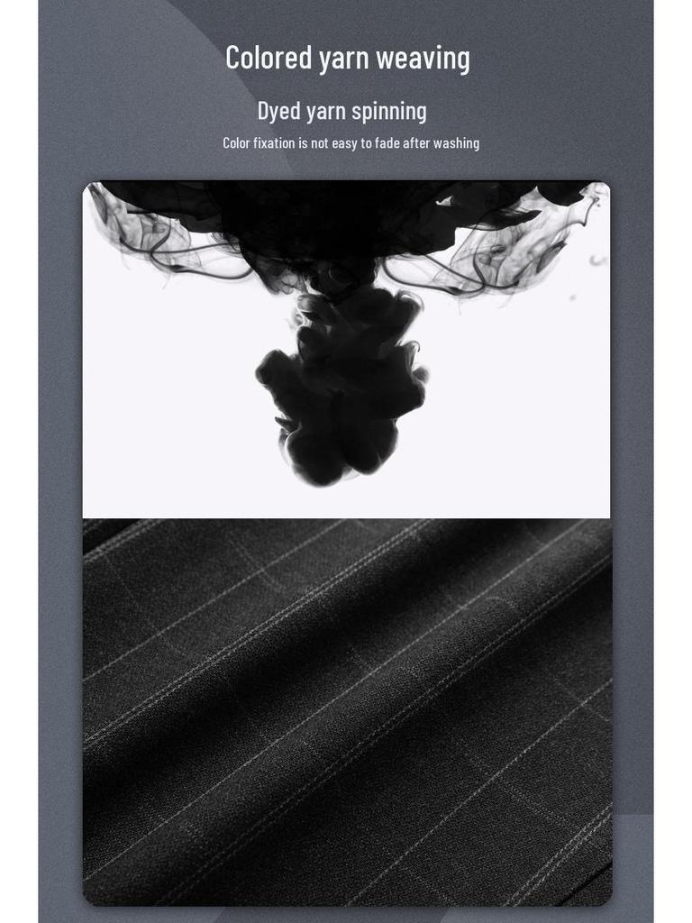 2023 Herren Slim Fit Kariert Eisseide Frühling-Sommer Freizeit Hose