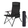 Adjustable 5-Position Folding Chair With Pillow & Armrests - Perfect For Outdoor Camping, Fishing, And Patio Relaxation