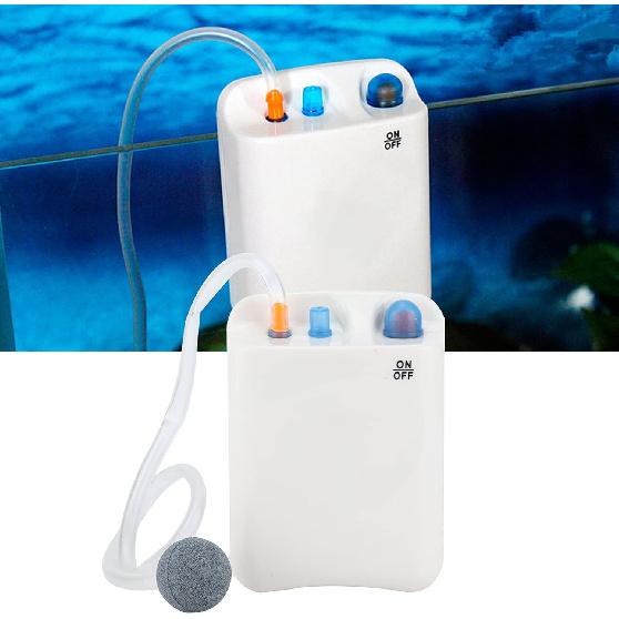 Fish Oxygenator Pump,Portable Battery Powered Aquarium Air Pump Oxygen Aerator Pump with Bubble Stone for Outdoor Fishing Fishing Transporting
