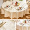 Round PVC Tablecloth Waterproof Insulate Plastic Oilproof Printed Pattern Wedding Party Restaurant White Table Cloth Decoration