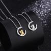 New Fashion Cute Rabbit Moon 925 Sterling Silver Cartoon Sweet Animal Clavicle Chain Pendant Necklaces TYB179