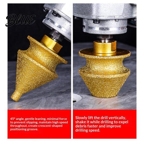 Hole Opener Drill Bit Diamond Chamfering for Grinder 4-in-1 Saw Beveling Grinding Head Ceramic Tile Chamfering/Hole Enlarging/Polishing/Arc
