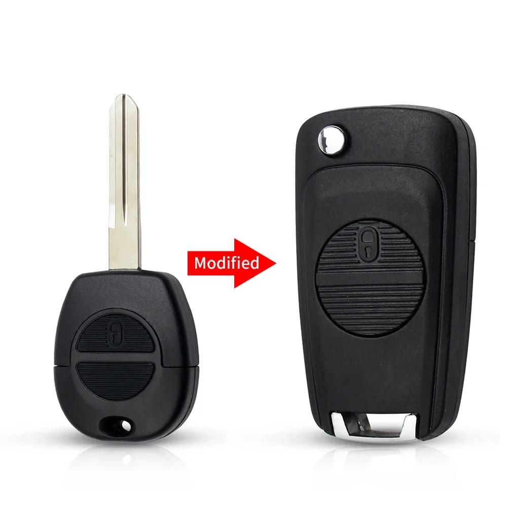 KEYYOU 1 STÜCK Ersatz-Autofernbedienungsschale Für Nissan Micra Almera Primera X-Trail Navara Patrol Maxima Auto 2-Tasten-Schlüsselhülle